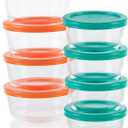 Pyrex Simply Store (8-Pack) Small Glass Food Storage Containers Set, (1 & 2 Cup) Meal Prep Containers With BPA-Free Lids, Dishwasher & Microwave Safe