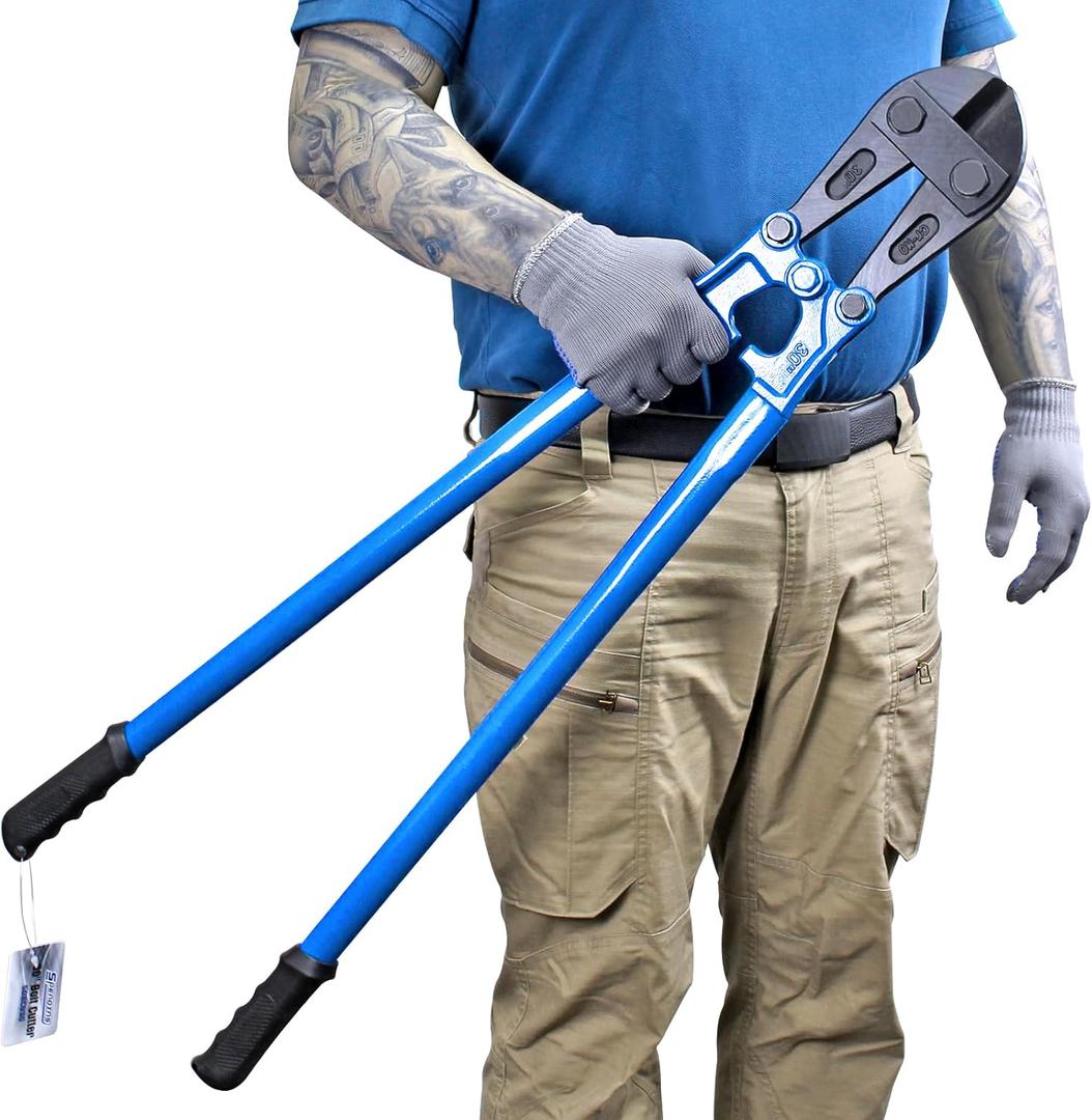Bolt Cutter with Drop Forged Cr-Mo Alloy Steel Blades,with Ergonomic Handle,Heavy Duty Metal Cutter for Rebars, Chains, Locks, Wires, Bolts, Fence. (30in)