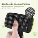 Pecute Self-Cleaning Slicker Brush for Dogs, Cats, Lightweight Dog Brush for Shedding Massaging Grooming, Cat Brush Gently Removes Loose Fur Undercoat for Small Dogs Cats Rabbits of All Hair Types (Medium, Green)