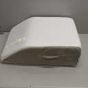 MEGCXIT Leg Pillow Elevation Blood Circulation, Leg Wedge for Elevation for Swelling, Leg Elevating Pillow for After Surgery, Memory Foam Foot Knee Pillow for Back Sleeping 23.6×16.8×8 Inch White/ Grey