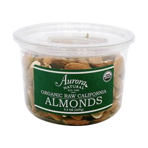Aurora Products Organic Almonds, Raw, 9.5 oz (9.5 Ounce (Pack of 1))