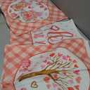 Pink Valentine's Day Pillow Covers 18 x 18 Inch Set of 4, Valentine's Decor Love Heart Designs Decorative Pillowcases for Home Sofa Couch Cushion Decoration