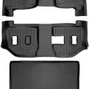 SMARTLINER Floor Mats 3 Rows and Cargo Liner Behind 2nd Row Set for 2015-2020 Chevrolet Suburban