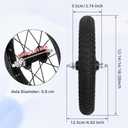 12/14/16/18/20 Inch Kids Bike Front Wheels Replacement with Solid Air Rubber Tire and Inner Tube, Bicycle Bike Wheels Don't Fit with Huffy Bike(13 Inch Wrench Included)