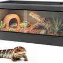 68 Gallon Reptile Enclosure, 48x18x18 Reptile Tank Terrarium, 48" Wide Large Lightweight Wood & Plastic Eco Composite Reptile Habitat Lounge for Ball Python Bearded Dragon Gecko Turtle Snake