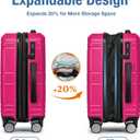 KYME Carry on Luggage,Carry On Suitcase With Wheels,20 Inch,Magenta, Expandable Carry-On 20-Inch