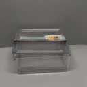 SIMPLEMADE Clear Refrigerator Organizer Bins - Clear Bins for Fridge, Containers for Fridge and Freezer, Multipurpose Storage for Kitchen, Office, Bathroom, Pack of 3 (Design 2)