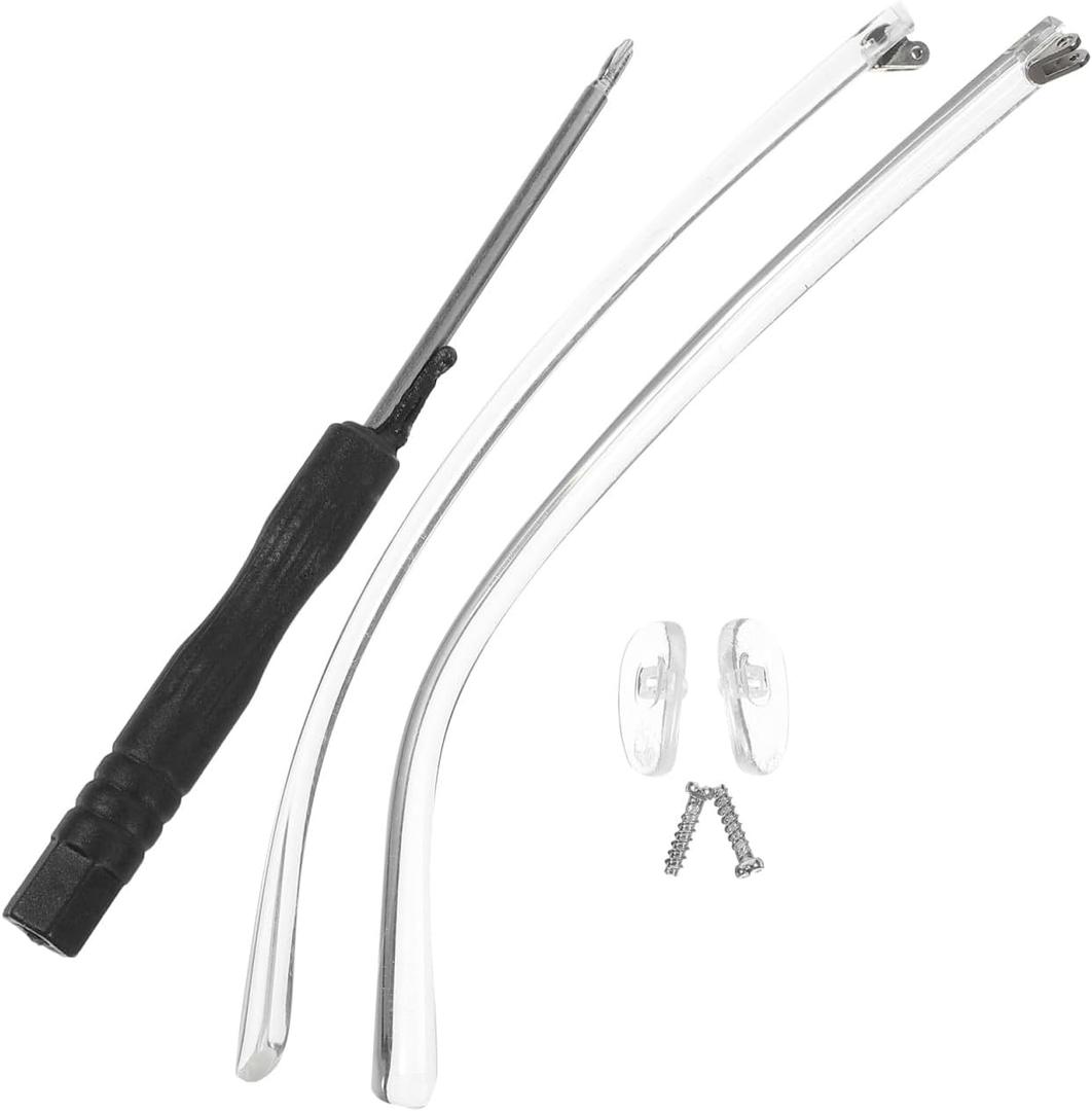 1 Pair Glasses Replacement Temple Clear Eyeglass Arms Legs Repair Sunglasses Arm Eyewear Frame Temple for Glasses (14.00X0.70X0.50CM, As Shown 2)