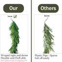 6FT Artificial Cedar Garlands, Realistic Greenery Garland, Green Artificial Greenery Garland for Mantle, Staircase, Banister, Fireplace, Wall, Door, Table, Indoor & Outdoor Holiday Xmas Decortions