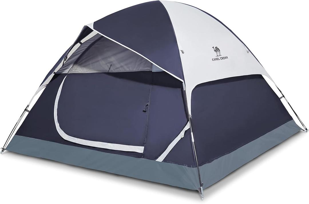 CAMEL CROWN Tents for Camping 2/3/4/5 Person Camping Dome Tent, Waterproof,Spacious, Lightweight Portable Backpacking Tent for Outdoor Camping/Hiking (6 person, Navy blue/grey-1)