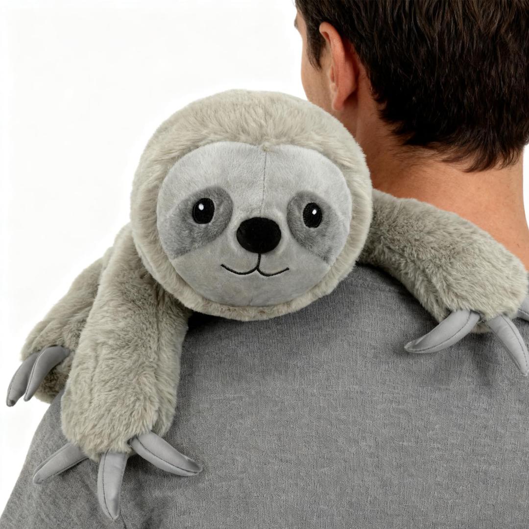 4.5 Lbs Weighted Stuffed Animals for Kids and Adults 22" Cute Sloth Shaped Toys Soft Weighted Plush Toys Gifts for Christmas Easter Birthday Holidays Ideal Huggable Plush Pillow (Sloth)