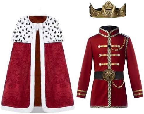 Spooktacular Creations Prince Costume for Boys, Regal Prince Outfit, King Costume for Kids Halloween Dress up Themed Parties, Size Small