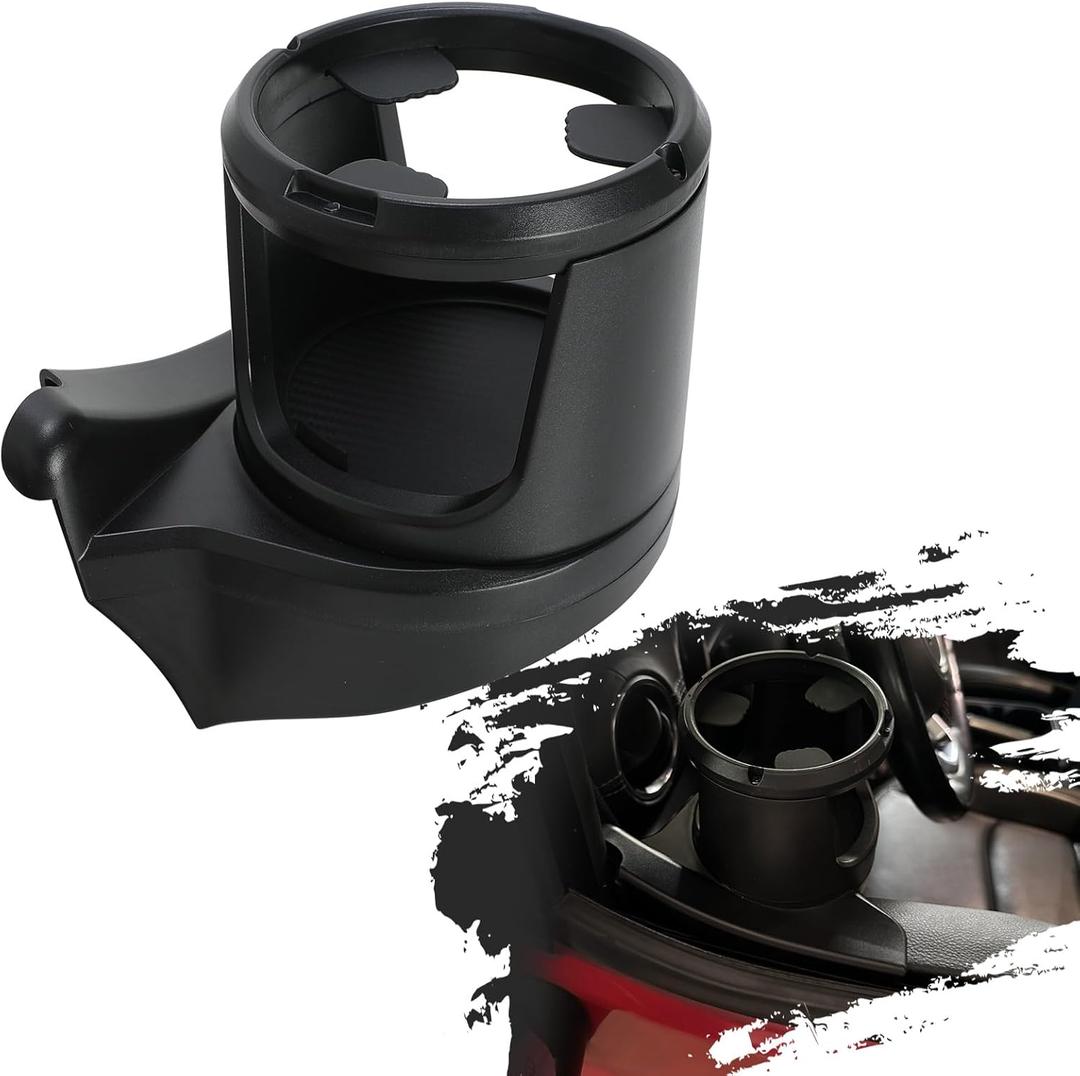 SUNPIE Cup Holder Driver Side Compatible with 2018-2024 JL JT, Up to 30 OZ Bottles Place, JL Accessories Door Mount, Bottle Drink Holder (Driver Side)