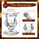 36 Pcs Clear Glass Candlestick Holders Taper Candle Holder Bulk 2.5 Inch Candle Stick Holder for Table Centerpiece Mantel Wedding Housewarming Gift Rustic Vintage Valentines Dinning Decoration (Clear)