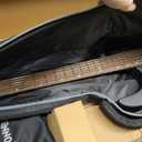 Donner Solid Body Electric Guitar, Matte Finish 39 Inch Metal Electric Guitar Beginner Kits with Bag, Strings, Strap, Cable, Strings Dampener for Rock Music Lover, DMT-100 (Matte Black)