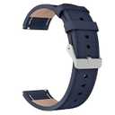 WalkerFit Premium Leather Watch Band for Men Women, 20mm Quick Release Watch Band for Samsung, for Garmin, for Amazfit, Soft Skin-Friendly Pink Watch Strap, Silver Stainless Steel Buckle (Blue-Silver Buckle, Millimeters, 20) 3-Pack