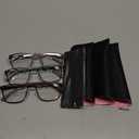 3 Pack Metal Bifocal Reading Glasses Blue Light Clear Top Spring Hinge Eyeglasses for Men Women, +2.50