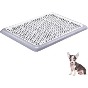 Mifoci Dog Training Pad Holder with Mesh Tray Non-Slip Leak Proof Puppy Potty Tray for Small Medium Large Dogs Pee Pad Holder Easy Clean Indoor Bathroom(19.69 x 14.17 Inch)