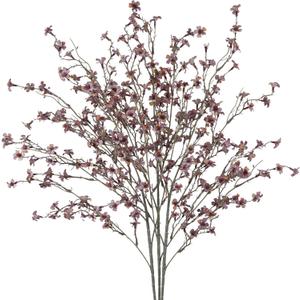 3 Pcs Cherry Blossom Branches Artificial Flowers for Spring Summer Indoor Decoration Faux Cherry Blossom Long Stems Fall Silk Fake Flowers for Tall Vase Arrangements Home Wedding Table Brown
