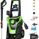 Pressure Washer, Power Washer with GFCI Safety Plug & No-Bend 360 Nozzle, 1.33 GPM Pressure Washer Complete with Foam Cannon & 4 Nozzles for Car & Home
