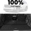 LASFIT Cargo Mat with Backrest Mat for Honda Pilot 2023 2024 2025 2026, Split & One-piece Foldable Seating TPE Custom Fit Trunk Mat Cargo Liner with Seatback Mat Accessories, Black