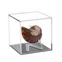 Kcgani Clear Acrylic Souvenir Collectables Display Case Holder Box, Acrylic Easel Display Stand Box and Stand Holder for Watches Capsules Challenge Medals Chips Photo Crystal Carvings Display, 4"L x 4"W x 4"H