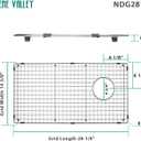 Serene Valley Sink Bottom Grid 28-1/4" x 14-3/8", Side Drain with Corner Radius 3/8",NDG2814S