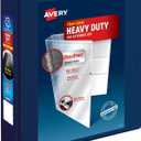 Avery Heavy-Duty View 3 Ring Binder, 2" One Touch EZD Rings, 1 Navy Blue Binder (79802)