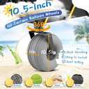 Beach Wagon with Big Wheels for Sand, 10.5" TPU All-Terrain Inflatable Wheels, Heavy Duty Folding Wagon, 150L Large Capacity, Collapsible Cart for Beach, Camping, Garden & Outdoor Sports (Black)