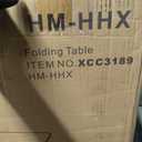 Folding TV Tray Tables, TV Dinner Trays for Eating, Portable Tv Trays with Cup Holder, Folding Tray Side Table, Foldable Snack Table for Bed, Sofa, (White Marble, 1PC)