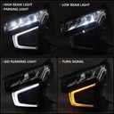 FIONE Full LED Headlights Assembly Compatible with Chevy Tahoe/Suburban 2021 2022 2023 WITH LED Running Light Factory Headlamps Left Driver Side LH