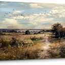 crmotu Landscape Wall Art, Nature Wall Art, Large Wall Decor, Wilderness Vintage Canvas Paintings, Moody Autumn Scenery Pictures for Living Room Bedroom Farmhouse Entryway Prints 24"X48" (Scenic Path)