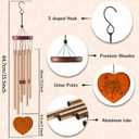 Keluna Wind Chimes Gifts for Aunt - Auntie Wind Chimes from Niece Nephew Love Reminder Gifts for Birthday Mother's Day Aunt Gift for Indoor Outdoor Garden Patio Home Décor