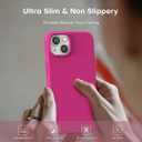TOCOL 5 in 1 for iPhone 13 Case for Women, Slim Liquid Silicone Phone Case iPhone 13 [Anti-Scratch] [Drop Protection], Hot Pink