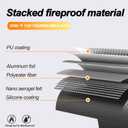 Fireproof Money Bag with Two Pockets (10" X 13"), Fire Proof Bag for Documents,Fire Proof Money Bag for Cash with Zipper,Document Organizer Storage Protects Important Papers, Valuables, Black