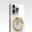PureGear Magnetic Phone Grip Ring Stand, Magnetic Phone Ring Holder for MagSafe iPhone Air, 17, 17Pro, 17ProMax, 16, 16Pro, 16Plus, 16ProMax, 15, 15Plus, 14, 13, 12, Adjustable Kickstand (Gold)