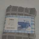 Lintex Collection Rectangle Tablecloth, 100% Cotton, 52in X 70in Grey Claire Tablecloth