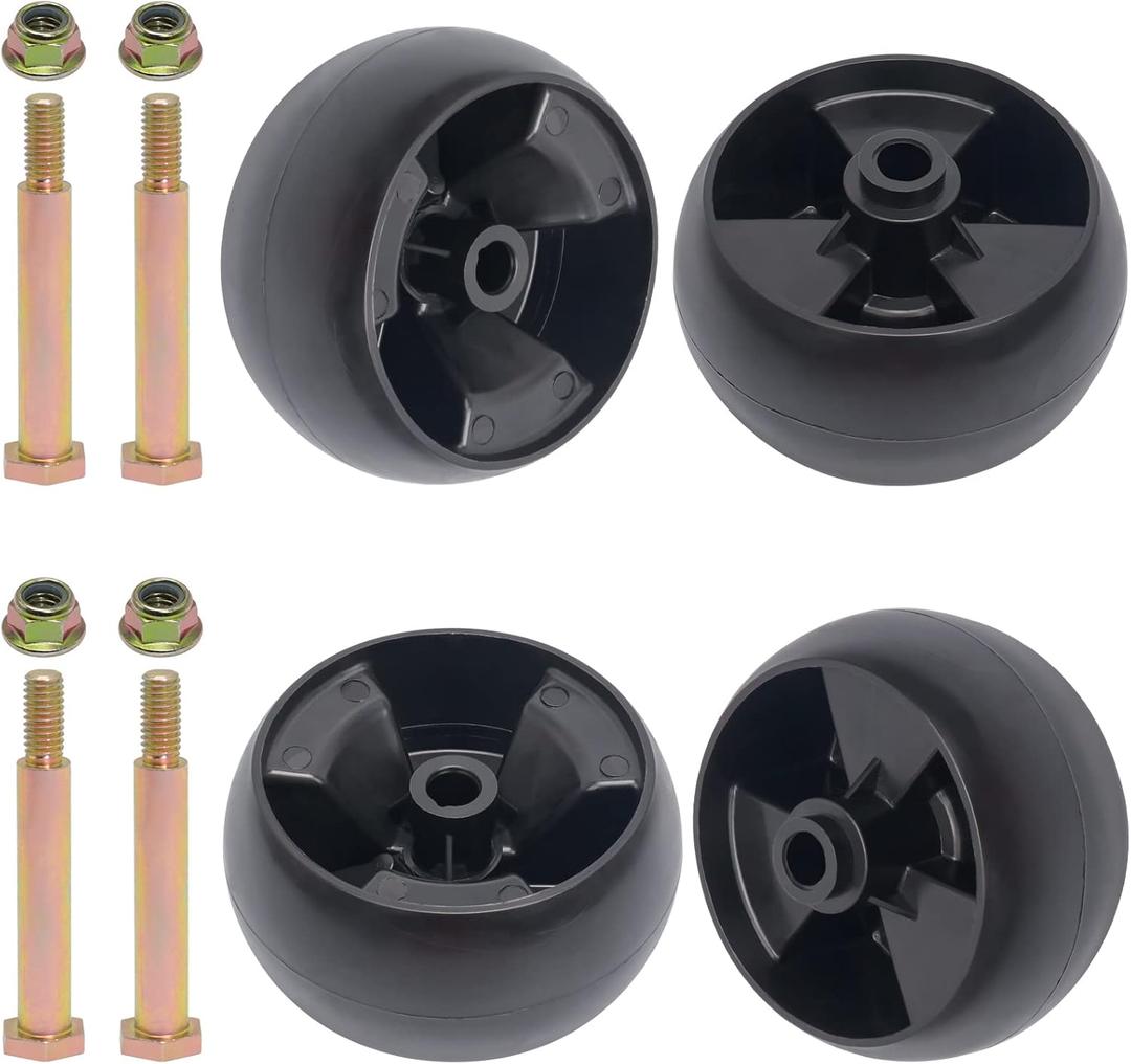 KOOTANS Deck Wheels for Cub Cadet Zero Turn Craftsman MTD 734-04155 Toro 112-0677, 5" Deck Wheel Kit with Bolts and Nuts (4 Pack)