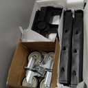 VEVOR Foldable Utility Service Cart, 165LBS 3 Shelf Heavy Duty Plastic Rolling Cart with 360 Swivel Wheels (2 with Brakes), Ergonomic Handle, Portable Garage Tool Cart for Warehouse Office Home