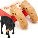 Willjoy 2-Pack Tough Dog Toys for Aggressive Chewers, Pine Wood and Nylon Dog Chew Toys, Aggressive Chew Toys for Large Dogs, Bacon Indestructible Dog Toy, Large Dog Toys to Keep Them Busy