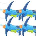 4 PCS Water Gun for Kids, Super Squirt Guns Water Soaker Blaster - 2 Nozzle, 4 Shooting Modes Switch - Crossbow Design - 26 Ft Long Shooting Range - Summer Toys Gun for Boys Girls Adults Outdoor Pool