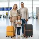 Kono Expandable 24 Inch Luggage with Spinner Wheels, Medium Checked Luggage with Lock, Lightweight & Anti-Scratch PC+ABS Hardshell Travel Suitcase, Yellow/Brown