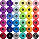 Crochet Thread Cotton Yarn Threads Balls 35 Balls Popular Rainbow Colors of Size 5 Crochet Thread 100% Long Staple Cotton Mercerized Cotton