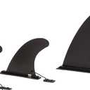Retrospec Replacement Fins for Inflatable Paddle Board - Essential SUP Accessories Set of 3 - Removable Black Fins for Precise Steering in All Waters - Compatible with Weekender & Yogi iSUP