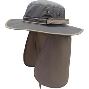 Home Prefer UPF50 Mens Sun Hat with Neck Flap Quick Dry UV Protection Cap Womens Wide Brim Fishing Hat Neck Flap Beach Garden (Large)