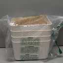 Ohmlove 4 Packs Storage Bins with Bamboo Lids - Plastic Storage Containers with Lids Stackable Storage BoxStorages Baskets for Organizing Desktop Closet Playroom Classroom Office,White