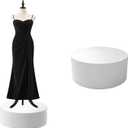 Jueraori Round Mannequin Display Pedestal Stands, Bridal Shop Cylinder Plinth Raiser Table, Party Event Decor Platform Base Stands For Model Jewelry Display Home Boutiques (white, 19.7x7.9in)
