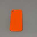 Vooii for iPhone SE Case 2022/3rd/2020,iPhone 8/7 Case, Upgraded Liquid Silicone with [Flat Edges] [Camera Protection] [Soft Anti-Scratch Microfiber Lining] Phone Case for iPhone SE - Neon Orange