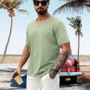 NIASHOT Mens T Shirts Short Sleeve Classic V Neck T-Shirt Casual Summer Basic Tee Shirt (XL)