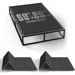 Imperius Folding Spring Box, Bunkie Board,10MM, Bed Support Flat Noodles, Queen Size 60x80'' Light and Thin, Breathable, Noise Minimizing, Moisture Resistant  Bunkie boards